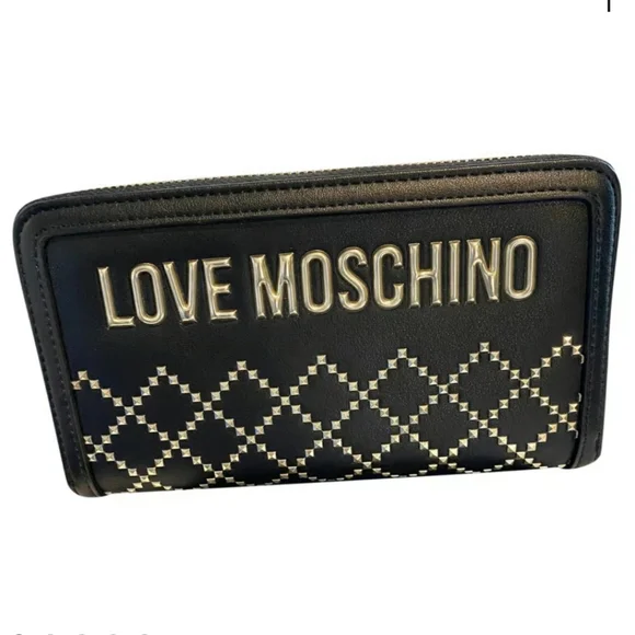 Moschino Love Graphic Black Long Wallet - Picture 16 of 17